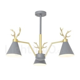 3 Ljus Nordic Macaron Modern Antlers Ljuskrona