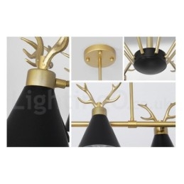 3 Ljus Nordic Macaron Modern Antlers Ljuskrona