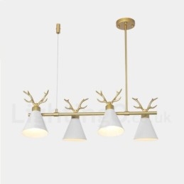 4 Ljus Nordic Macaron Modern Antlers Ljuskrona