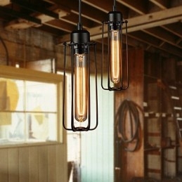 Ljuskrona Mini Style Rustic Lodge Retro Metal 3 Light Pendel Light