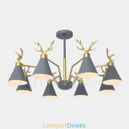 8 Light Nordic Macaron Modern Antlers Ljuskrona 8 Light Nordic Macaron Modern Antlers Ljuskrona