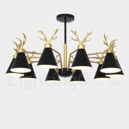 10 Lätt Nordic Macaron Modern Antlers Ljuskrona