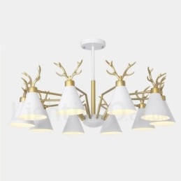 10 Lätt Nordic Macaron Modern Antlers Ljuskrona