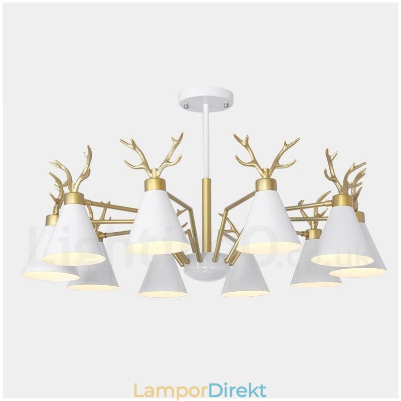10 Lätt Nordic Macaron Modern Antlers Ljuskrona