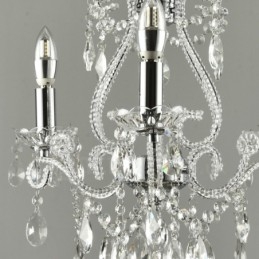 3 Ljus Guld Silver Amerikansk Stil Crystal Hängande Ljuskrona Ljus Butik