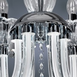Elegant Kristallkrona Med 6 Lampor I Ljusglödlampa