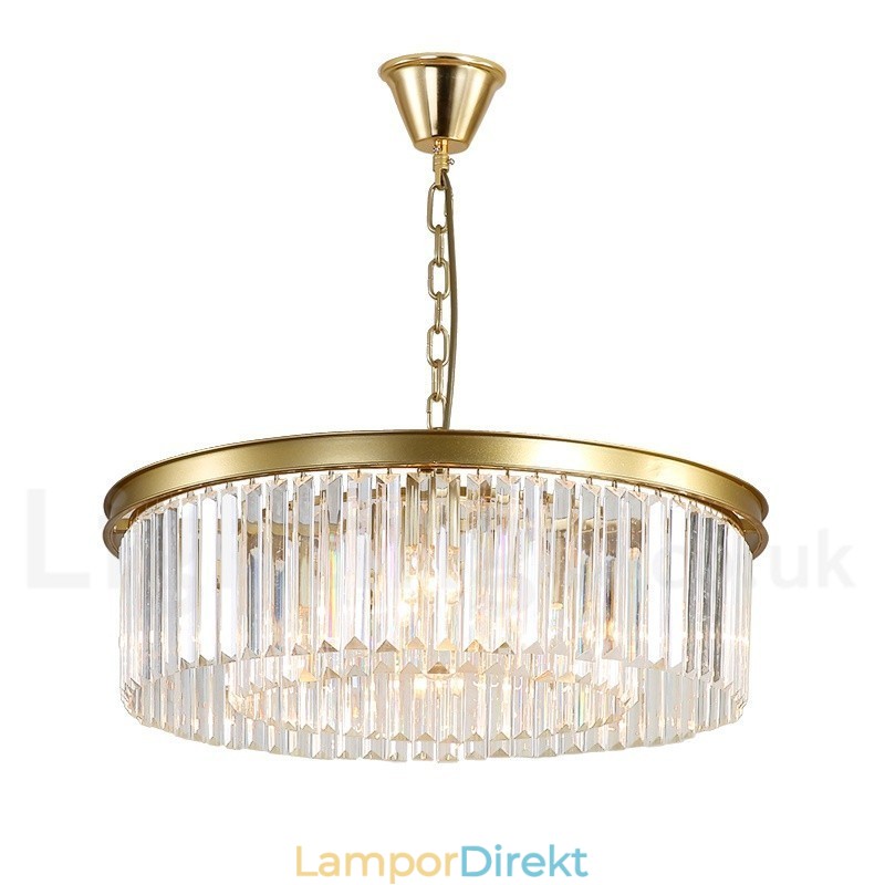 Postmodern Luxury Round K9 Crystal Pendant Chandelier Lights Exhibition Hall
