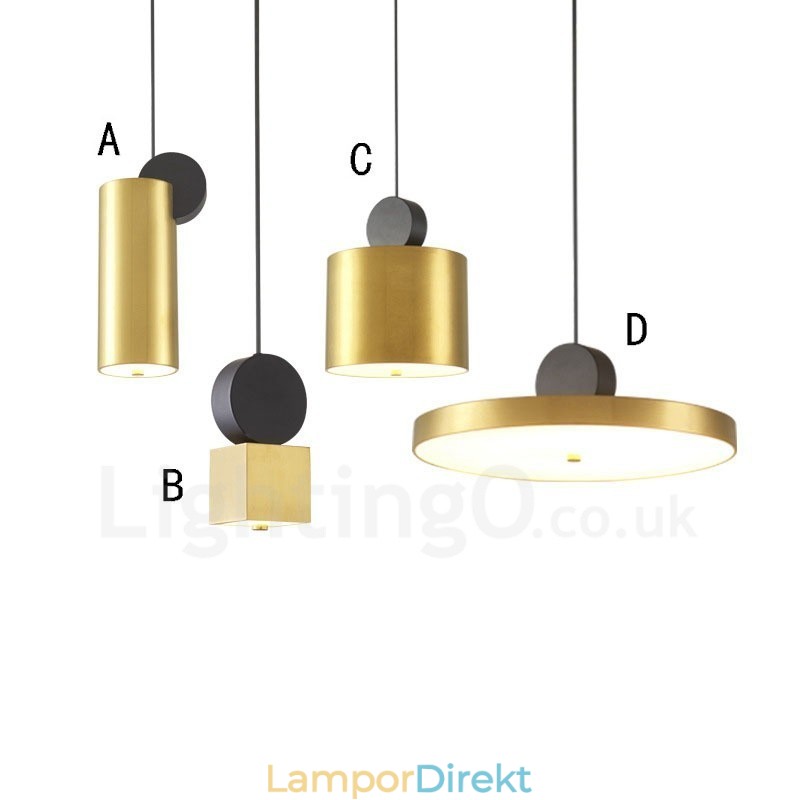 4 Styles Guld Svart Postmodern Pendellampa