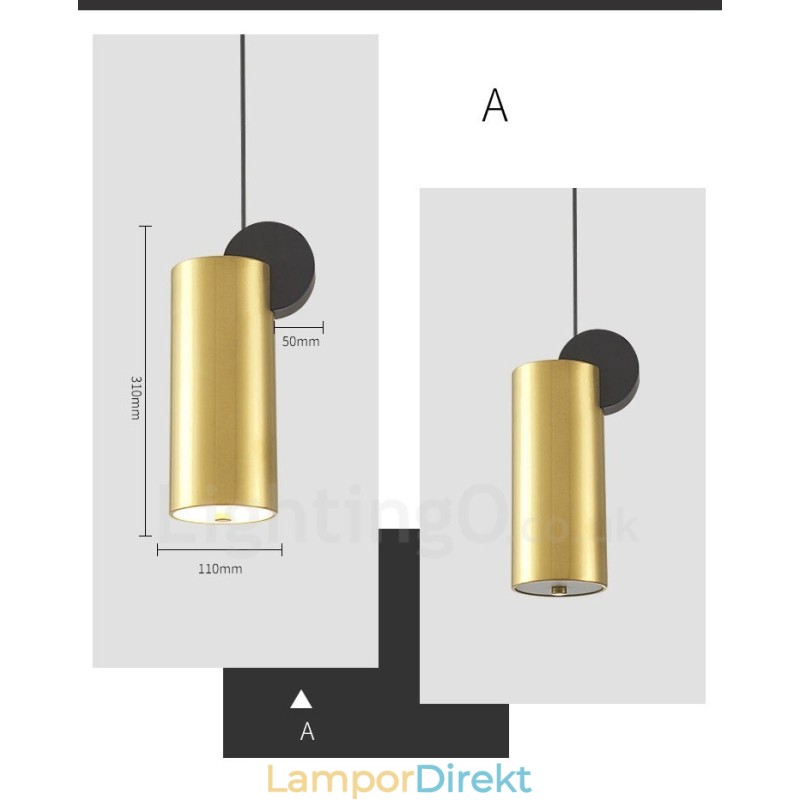 4 Styles Guld Svart Postmodern Pendellampa