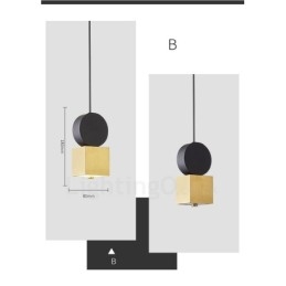 4 Styles Guld Svart Postmodern Pendellampa