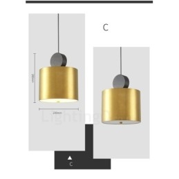 4 Styles Guld Svart Postmodern Pendellampa
