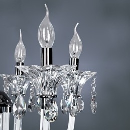 Elegant Kristallkrona Med 6 Lampor I Ljusglödlampa