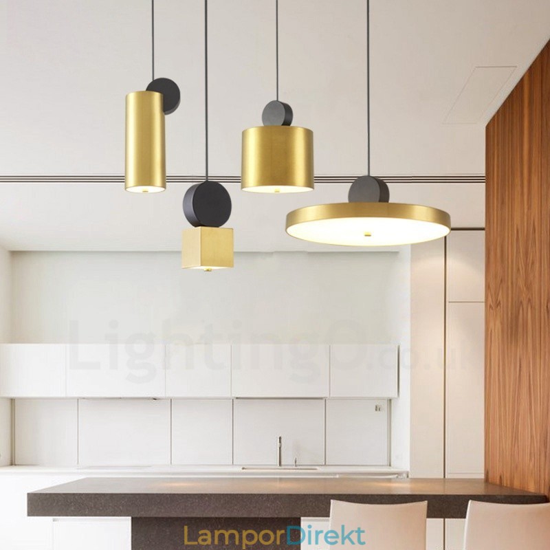 4 Styles Guld Svart Postmodern Pendellampa