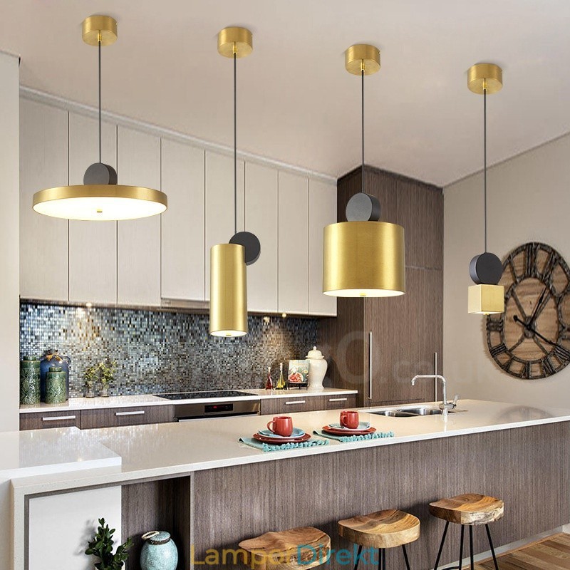 4 Styles Guld Svart Postmodern Pendellampa
