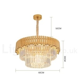Postmodern Guld Lyx Rund K9 Crystal Pendant Ljuskrona Lights Exhibition Hall