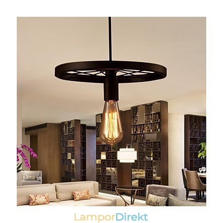 Industrial 1 Ljus Vintage I Iron Shade Pendellampa Industrial 1 Ljus Vintage I Iron Shade Pendellampa