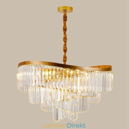 Guld Postmodern Luxury Rund K9 Crystal Pendant Ljuskrona Exhibition Hall Guld Postmodern Luxury Rund K9 Crystal Pendant Ljuskrona Exhibition Hall