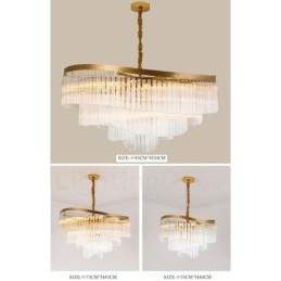 Guld Postmodern Luxury Rund K9 Crystal Pendant Ljuskrona Exhibition Hall