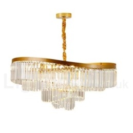 Guld Postmodern Luxury Rund K9 Crystal Pendant Ljuskrona Exhibition Hall
