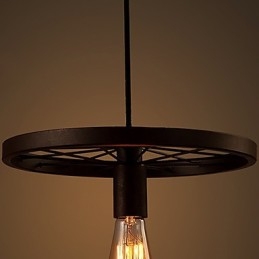 Industrial 1 Ljus Vintage I Iron Shade Pendellampa