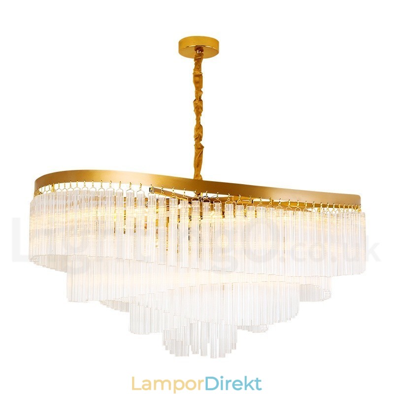 Guld Postmodern Luxury Rund K9 Crystal Pendant Ljuskrona Exhibition Hall