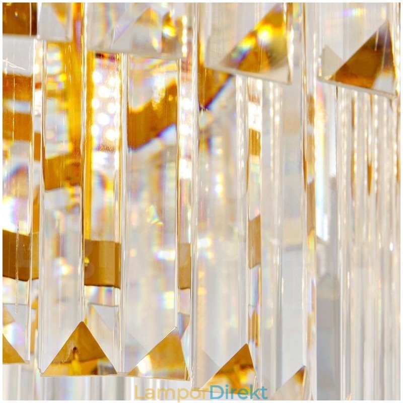 Guld Postmodern Luxury Rund K9 Crystal Pendant Ljuskrona Exhibition Hall
