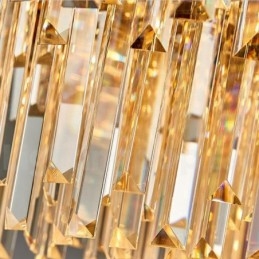 I År Lyx Postmodern Guld Rund K9 Crystal Pendant Chandelier Exhibition Hall