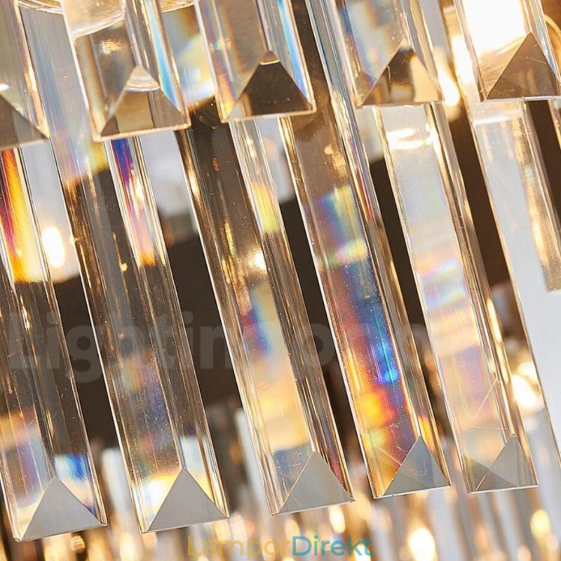 Lyx Modern Guld Plus Svart Rund K9 Crystal Pendant Ljuskrona Exhibition Hall