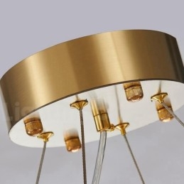 Lyx Modern Guld Plus Svart Rund K9 Crystal Pendant Ljuskrona Exhibition Hall