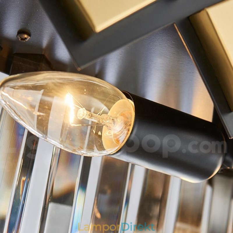 Lyx Modern Guld Plus Svart Rund K9 Crystal Pendant Ljuskrona Exhibition Hall
