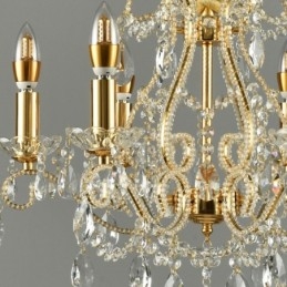Ljus Guld Silver Amerikansk Stil Crystal Hängande Ljuskrona Ljus Butik