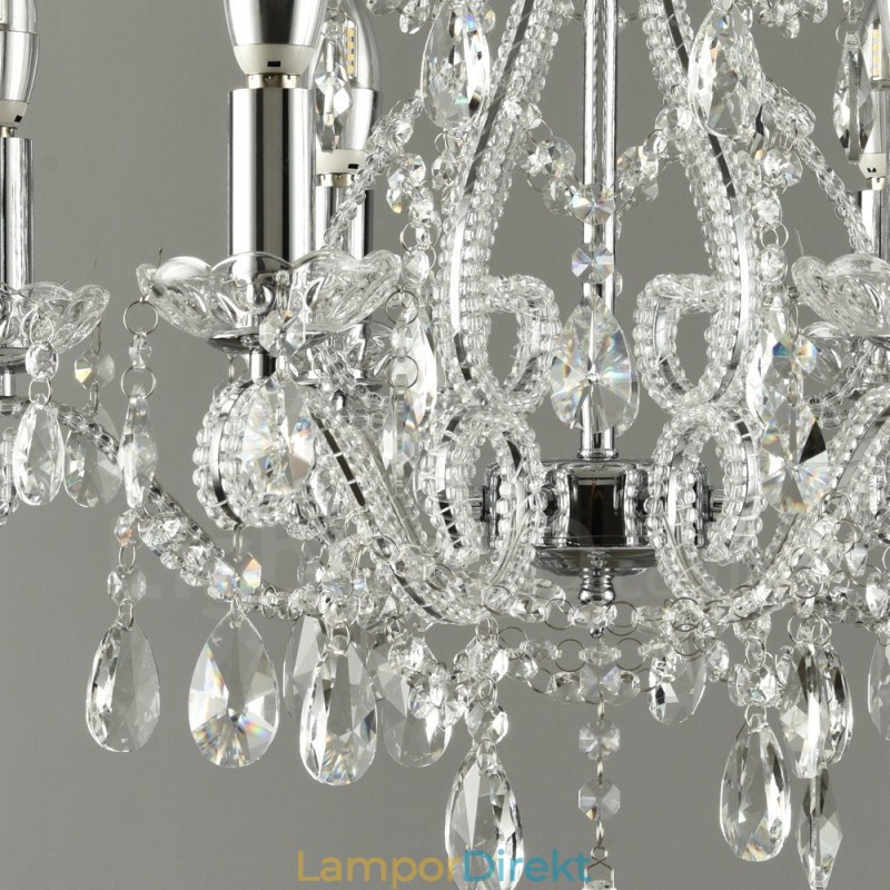 Ljus Guld Silver Amerikansk Stil Crystal Hängande Ljuskrona Ljus Butik