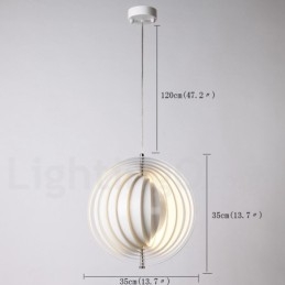 Globe White Rotate Postmodern Diy Pendel Light