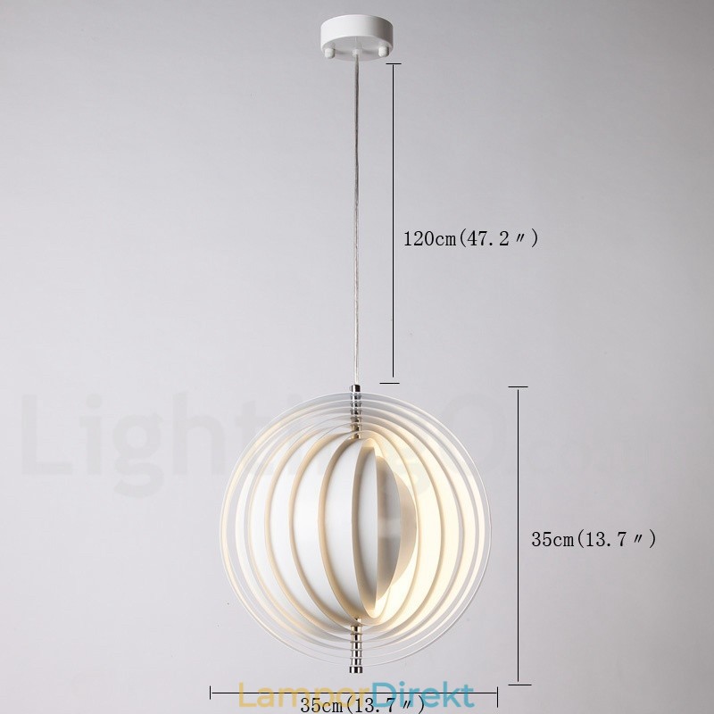 Globe White Rotate Postmodern Diy Pendel Light
