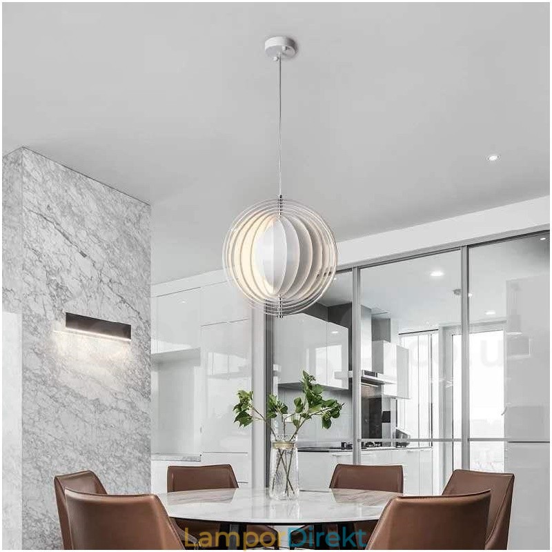 Globe White Rotate Postmodern Diy Pendel Light