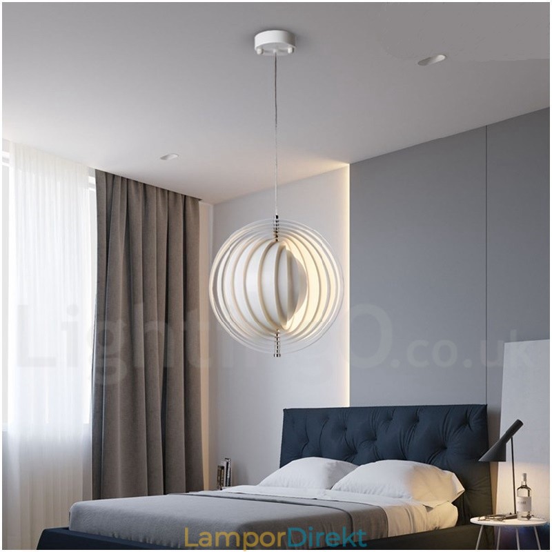 Globe White Rotate Postmodern Diy Pendel Light