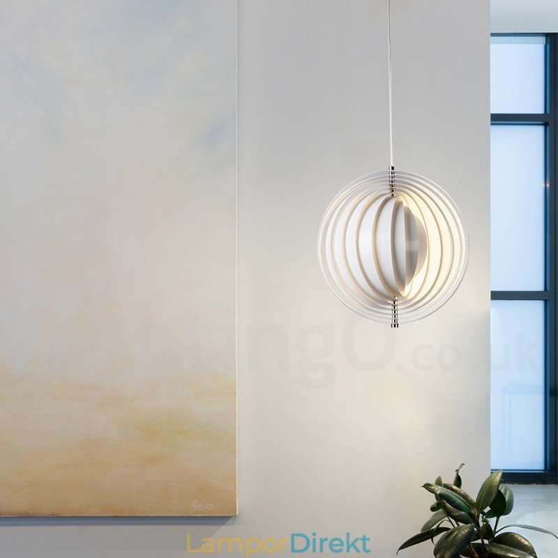 Globe White Rotate Postmodern Diy Pendel Light
