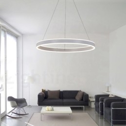1 Ring Två Strips Art Deco Pendellampa 60Cm Pendelljus