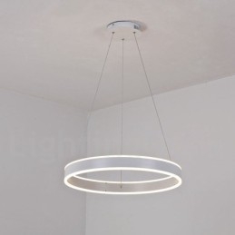 1 Ring Två Strips Art Deco Pendellampa 60Cm Pendelljus
