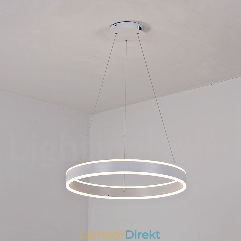 1 Ring Två Strips Art Deco Pendellampa 60Cm Pendelljus