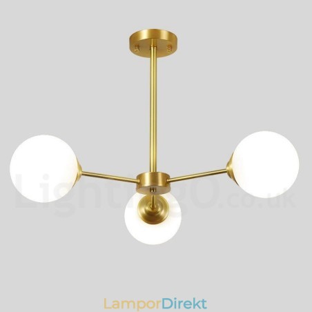 3 Ljus Ren Mässing Norra Europa Bön Ljuskrona Modern Metall Molekyler Pendellampa 3 Ljus Ren Mässing Norra Europa Bön Ljuskrona Modern Metall Molekyler Pendellampa