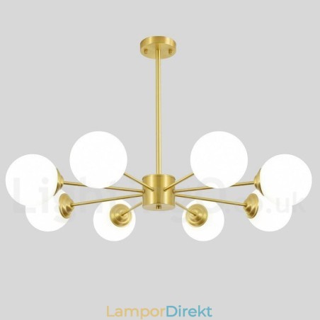 8 Ljus Ren Mässing Norra Europa Bönljuskrona Modern Metallmolekyler Taklampa 8 Ljus Ren Mässing Norra Europa Bönljuskrona Modern Metallmolekyler Taklampa
