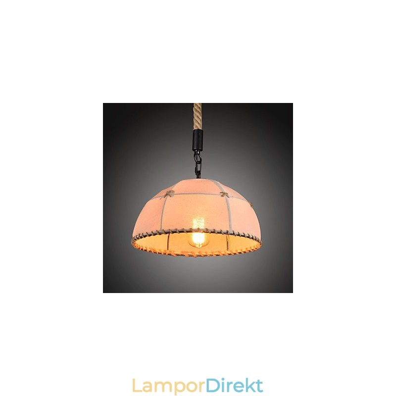 Retro Handgjord Hamparep County Ljuskrona Lampa I Industriell Lantlig Stil