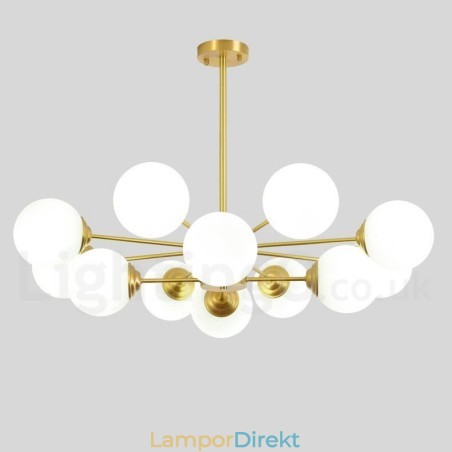 12 Ljus (8+4 Ljus) Två Våningar Ren Mässing Norra Europa Bönkrona Modern Metallmolekyler Pendellampa 12 Ljus (8+4 Ljus) Två Våningar Ren Mässing Norra Europa Bönkrona Modern Metallmolekyler Pendellampa
