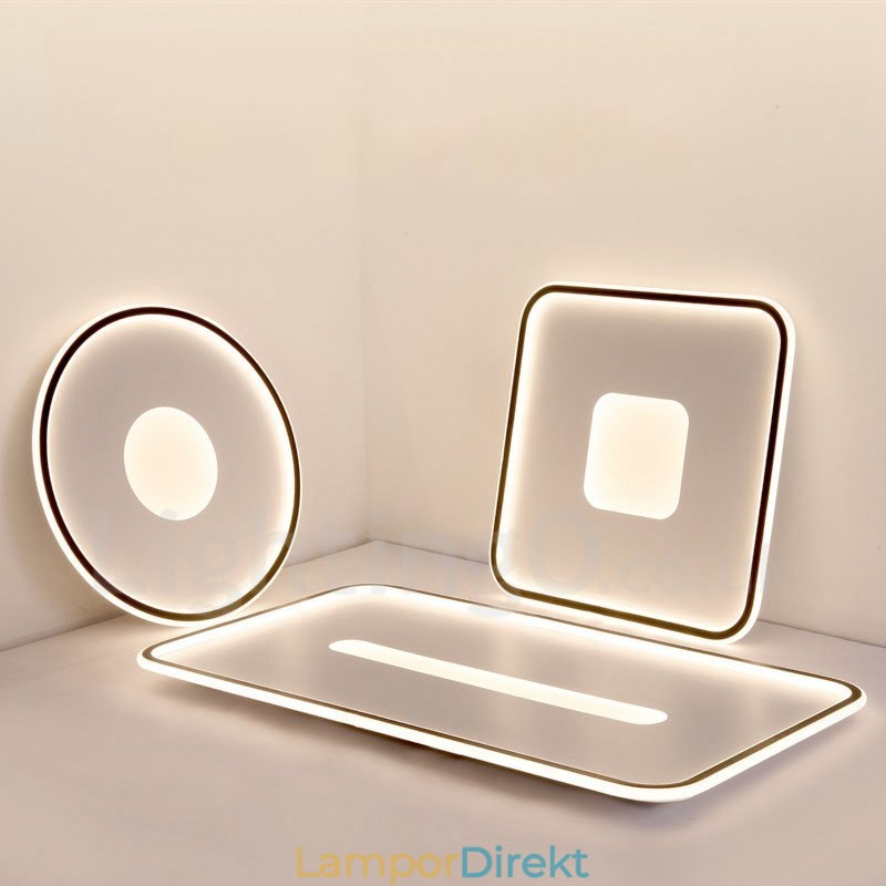 Ultratunn Dimbar Modern Modern Nordisk Stil Infälld Taklampa Med Fjärrkontroll Kan Även Användas Som Vägglampa
