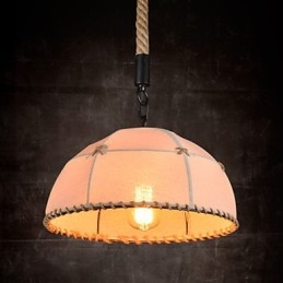 Retro Handgjord Hamparep County Ljuskrona Lampa I Industriell Lantlig Stil