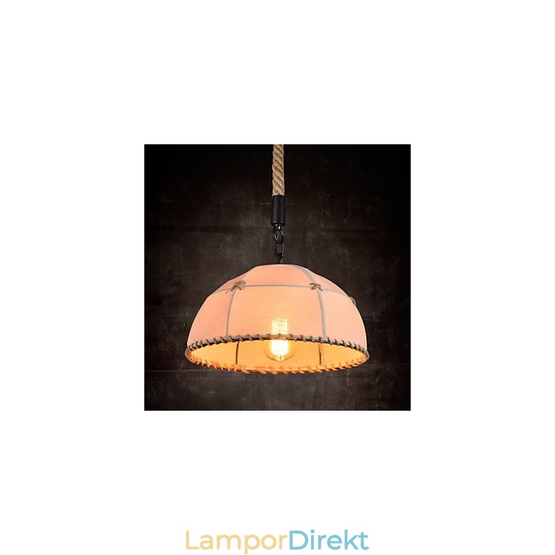 Retro Handgjord Hamparep County Ljuskrona Lampa I Industriell Lantlig Stil