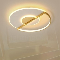 Guld Ultratunn Modern Modern Nordisk Stil Infälld Taklampa Med Fjärrkontroll Kan Också Användas Som Vägglampa