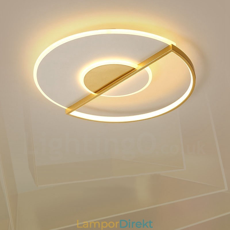 Guld Ultratunn Modern Modern Nordisk Stil Infälld Taklampa Med Fjärrkontroll Kan Också Användas Som Vägglampa