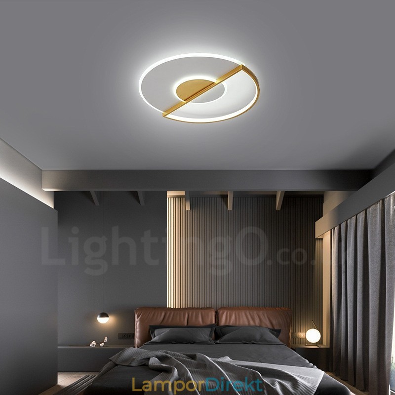 Guld Ultratunn Modern Modern Nordisk Stil Infälld Taklampa Med Fjärrkontroll Kan Också Användas Som Vägglampa